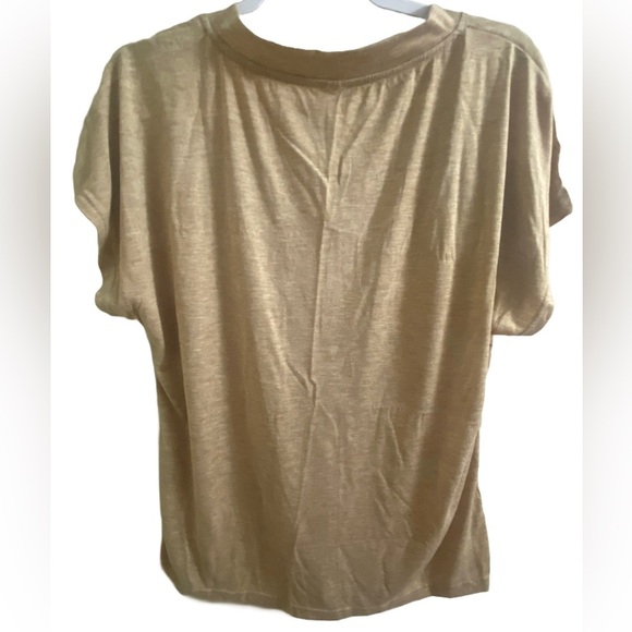 NWT Tan lightweight V Neck Tee size Large - Picture 2 of 8